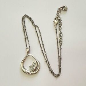 BRIGHTON Necklace: Artiste Heart pendant necklace reversible